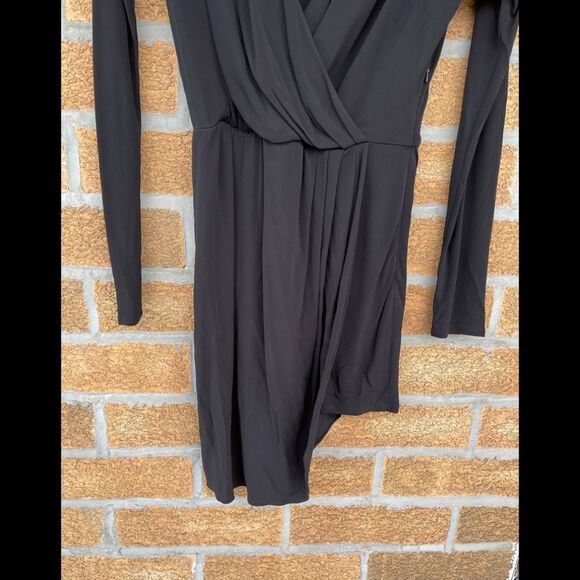 Haute hippie  black wrap dress medium - Picture 4 of 9